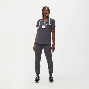 Figs Charcoal Casma Three-Pocket Top and Jogger Pants Scrub Set